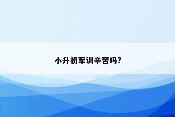 小升初军训辛苦吗?