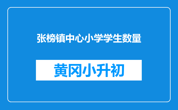 张榜镇中心小学学生数量