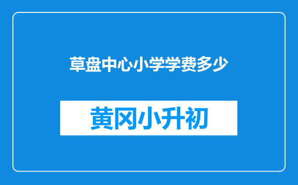 草盘中心小学学费多少