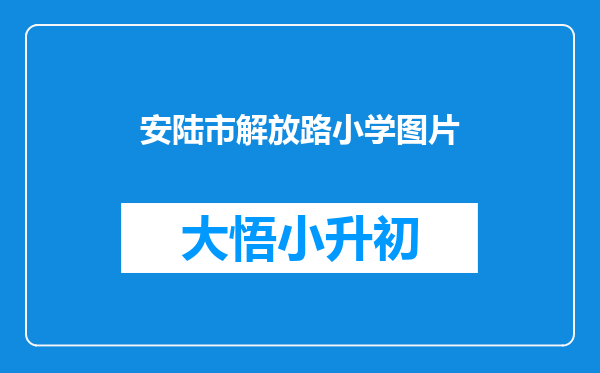 安陆市解放路小学图片