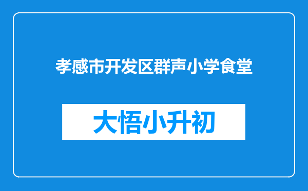 孝感市开发区群声小学食堂