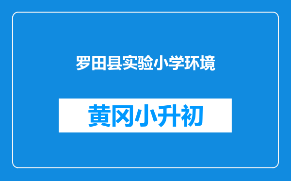罗田县实验小学环境