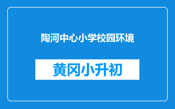 陶河中心小学校园环境