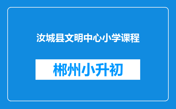 汝城县文明中心小学课程