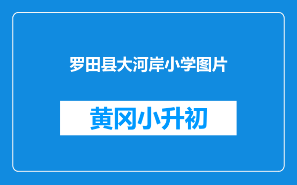 罗田县大河岸小学图片