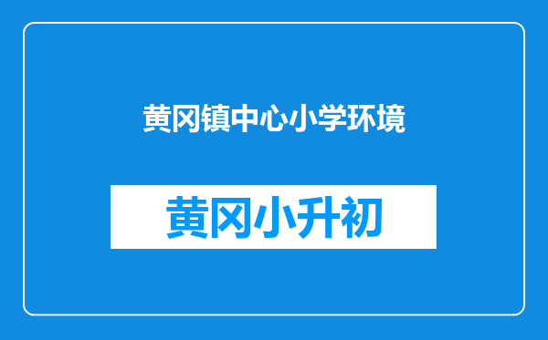 黄冈镇中心小学环境