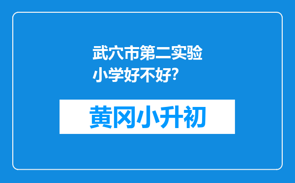 武穴市第二实验小学好不好？