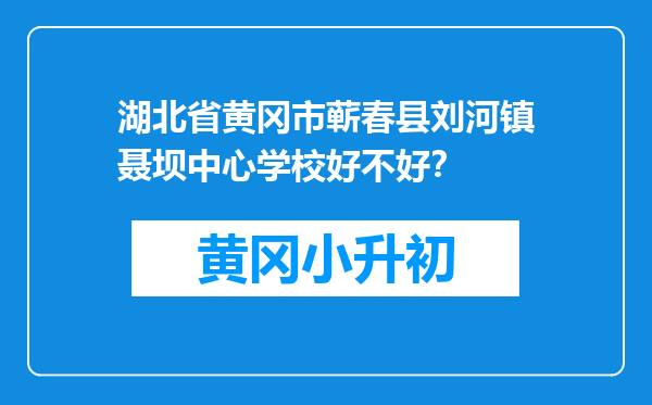湖北省黄冈市蕲春县刘河镇聂坝中心学校好不好？