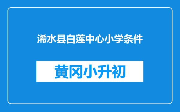 浠水县白莲中心小学条件
