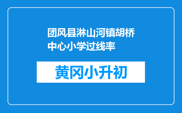 团风县淋山河镇胡桥中心小学过线率