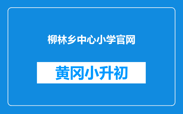柳林乡中心小学官网