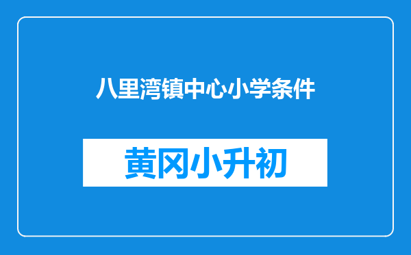八里湾镇中心小学条件