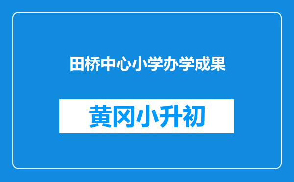 田桥中心小学办学成果