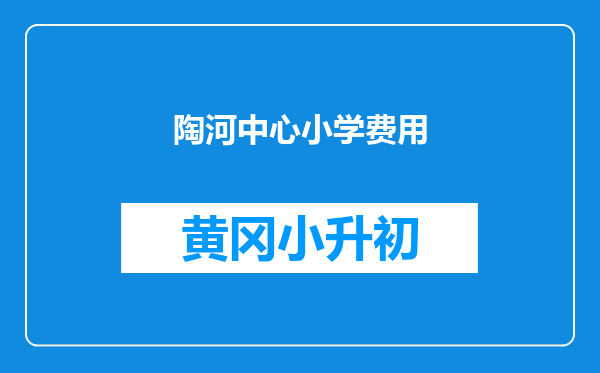 陶河中心小学费用