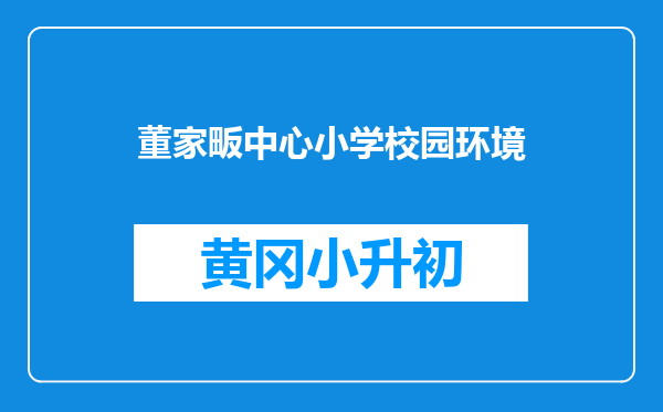 董家畈中心小学校园环境