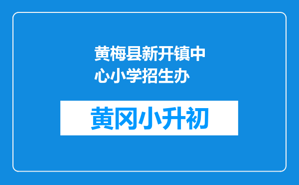 黄梅县新开镇中心小学招生办