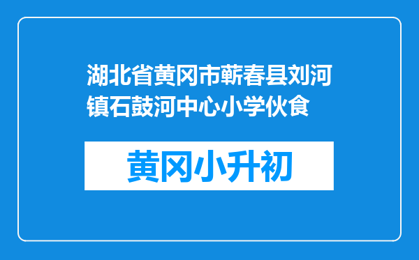 湖北省黄冈市蕲春县刘河镇石鼓河中心小学伙食