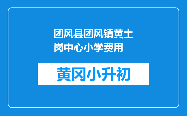团风县团风镇黄土岗中心小学费用