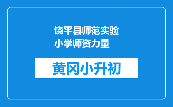 饶平县师范实验小学师资力量