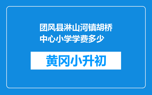 团风县淋山河镇胡桥中心小学学费多少
