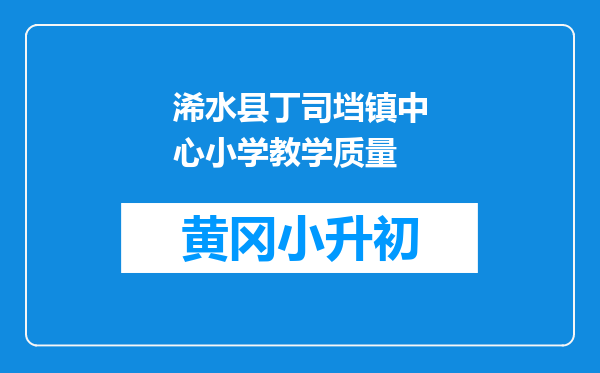 浠水县丁司垱镇中心小学教学质量
