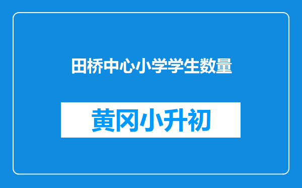田桥中心小学学生数量