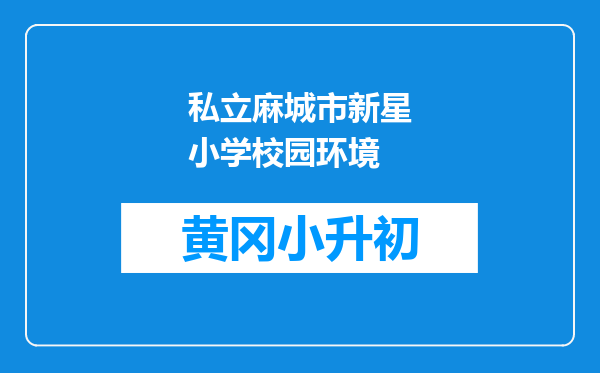 私立麻城市新星小学校园环境