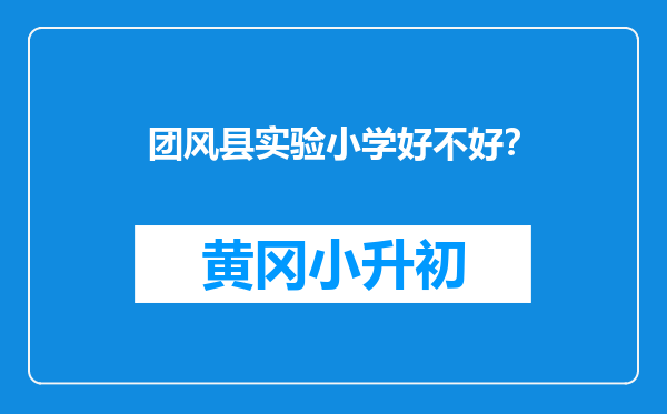 团风县实验小学好不好？