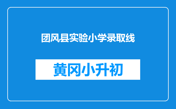团风县实验小学录取线