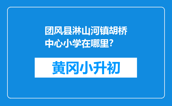 团风县淋山河镇胡桥中心小学在哪里？