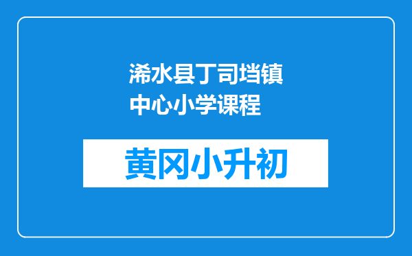 浠水县丁司垱镇中心小学课程