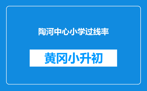 陶河中心小学过线率