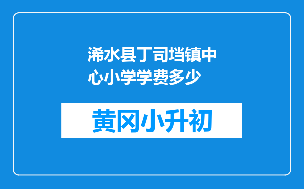 浠水县丁司垱镇中心小学学费多少
