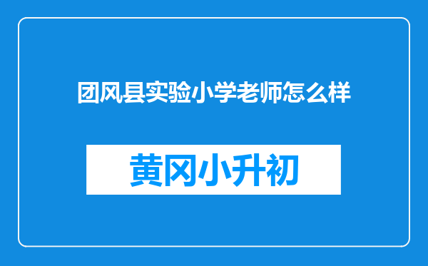 团风县实验小学老师怎么样