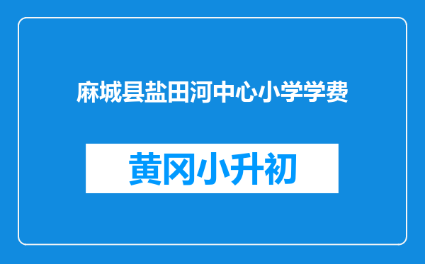 麻城县盐田河中心小学学费