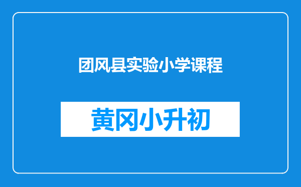 团风县实验小学课程