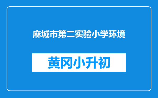 麻城市第二实验小学环境