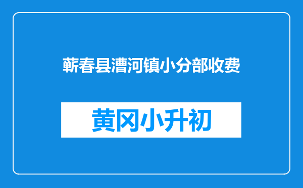 蕲春县漕河镇小分部收费