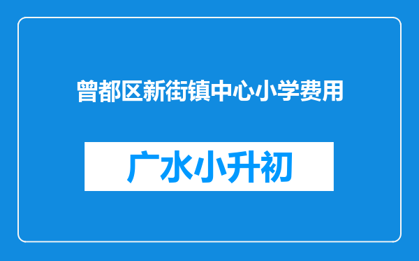 曾都区新街镇中心小学费用