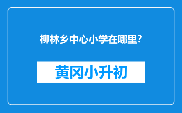 柳林乡中心小学在哪里？