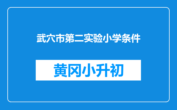 武穴市第二实验小学条件