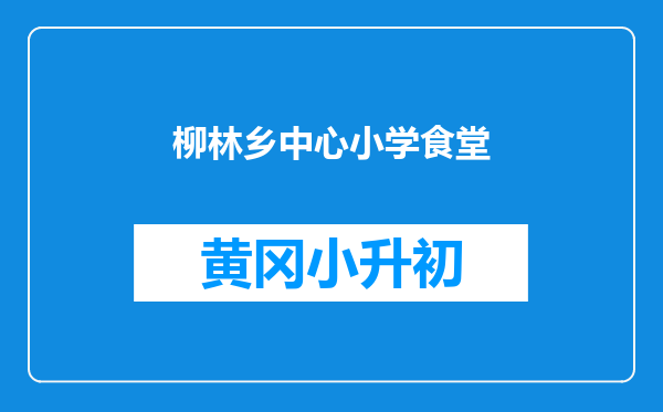 柳林乡中心小学食堂