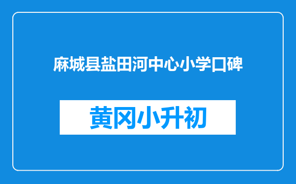 麻城县盐田河中心小学口碑