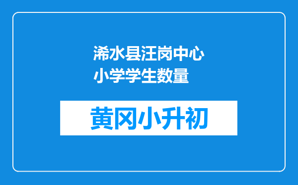 浠水县汪岗中心小学学生数量