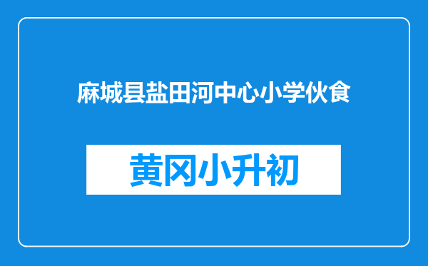 麻城县盐田河中心小学伙食