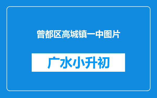 曾都区高城镇一中图片