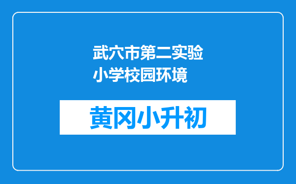 武穴市第二实验小学校园环境