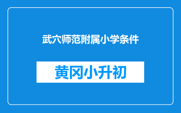 武穴师范附属小学条件