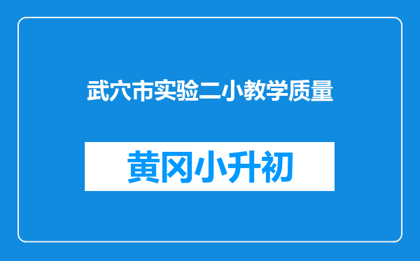 武穴市实验二小教学质量