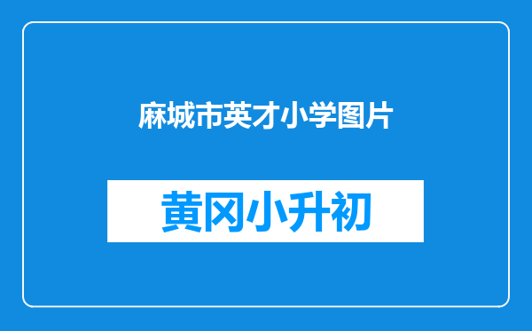 麻城市英才小学图片